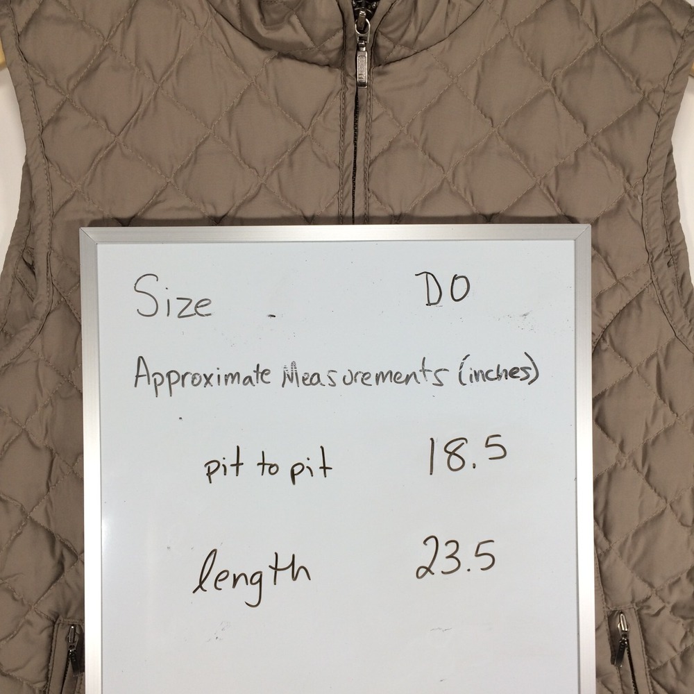 Eddie Bauer Vest Womens Medium Quilted Goose Down Brown Outdoors Hiking - Picture 12 of 16